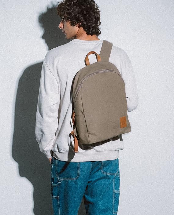 DailyObjects Pedal Everyday Casual Laptop Backpack Compatible with upto 14 inch Laptop | Unisex Travel Backpack | Made of Durable Canvas Material | Zippered Compartments with Pockets - Image 3